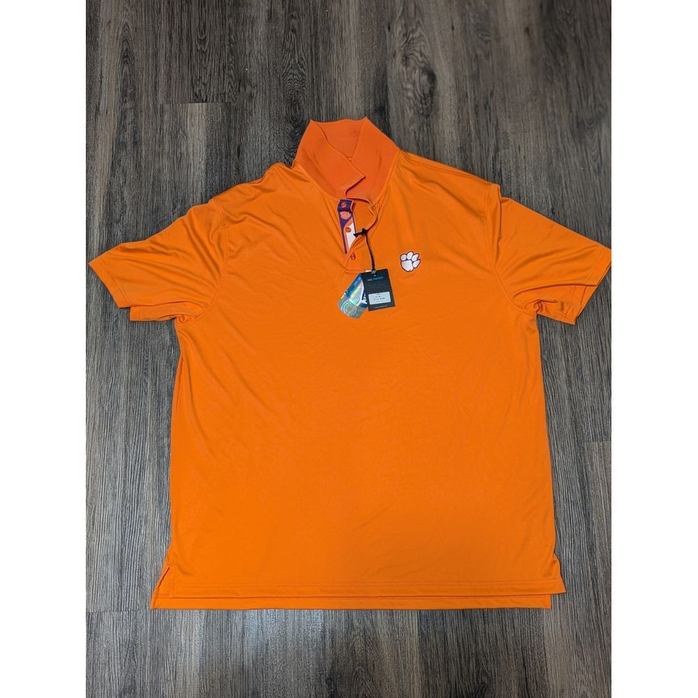 NWT Levelwear Clemson Men's Size XXL Orange Short‎ Sleeve Polo Shirt University